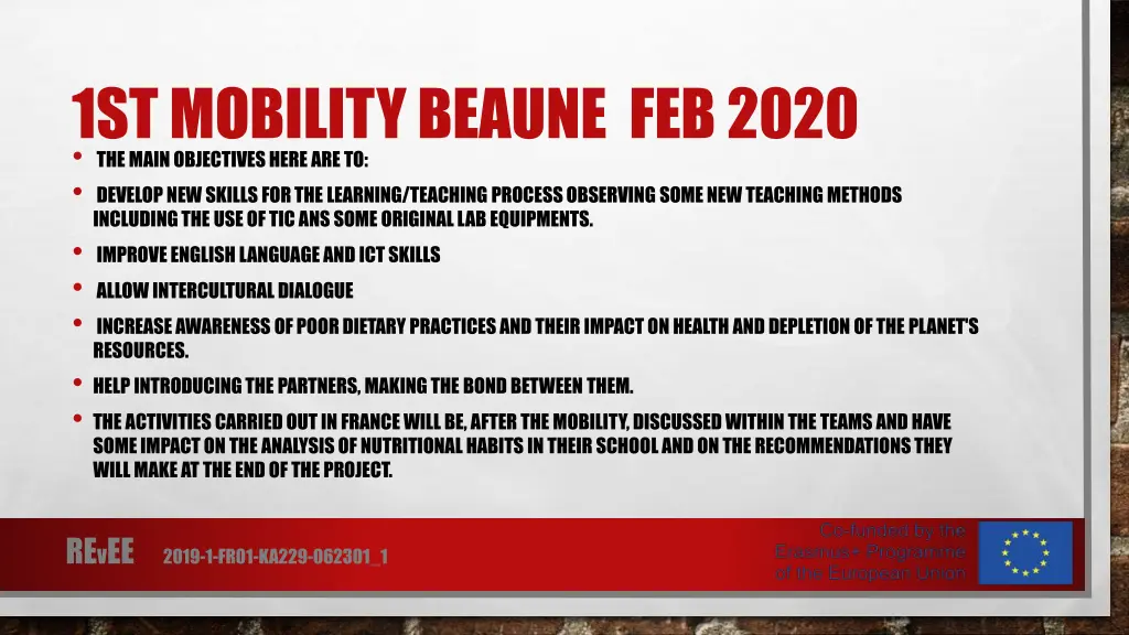 1st mobilitybeaune feb2020 the main objectives