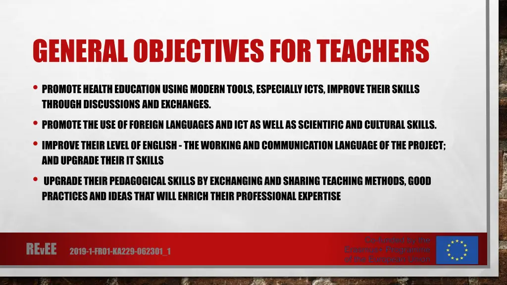 generalobjectives for teachers