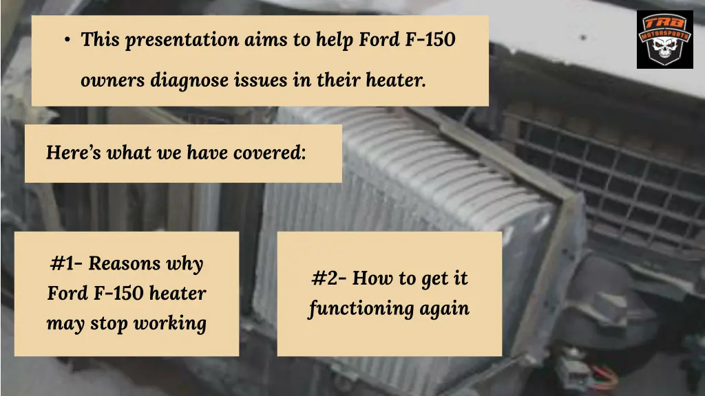 this presentation aims to help ford f 150