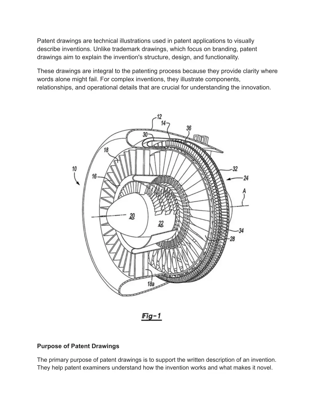 patent drawings are technical illustrations used