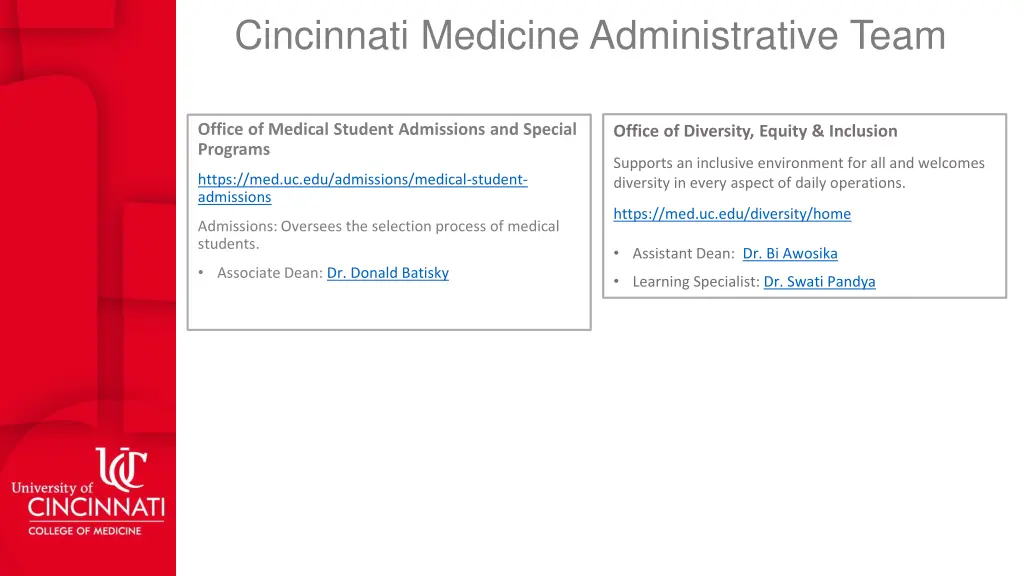 cincinnati medicine administrative team 1