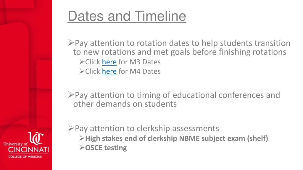 dates and timeline