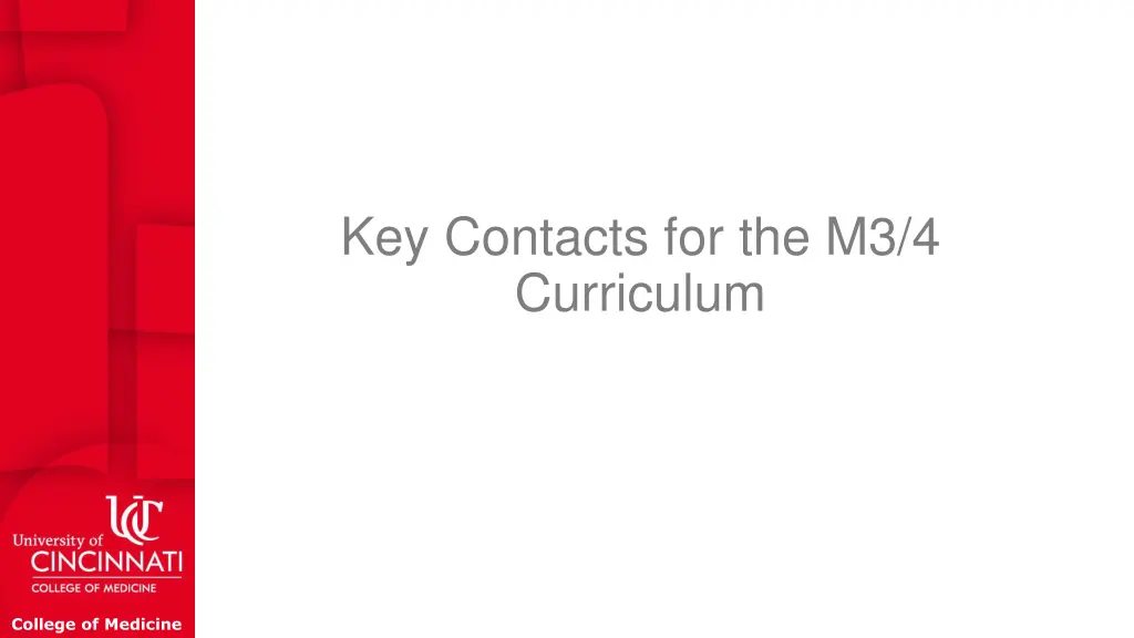 key contacts for the m3 4 curriculum