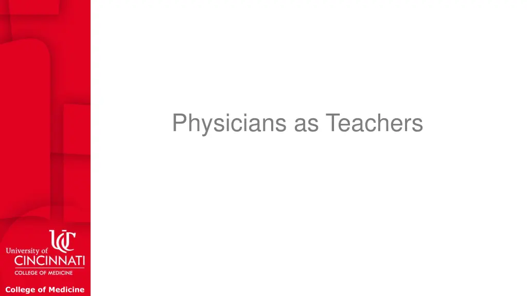 physicians as teachers