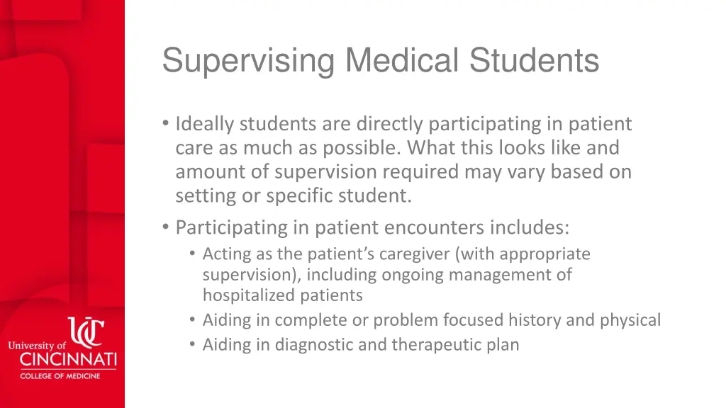 supervising medical students