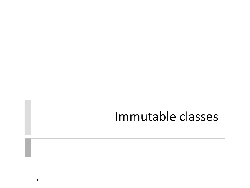 immutable classes