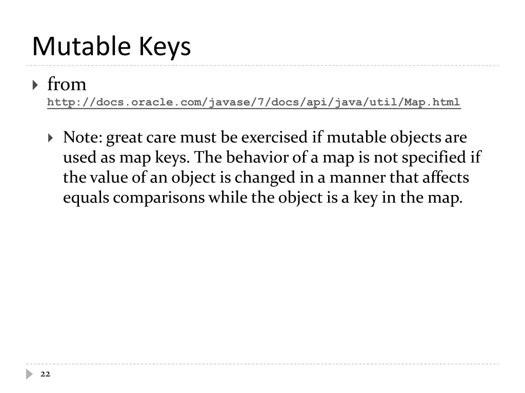 mutable keys