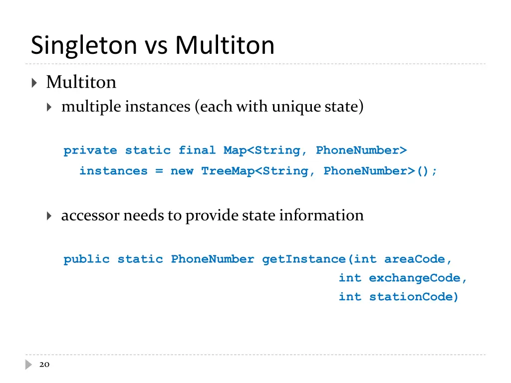 singleton vs multiton 1