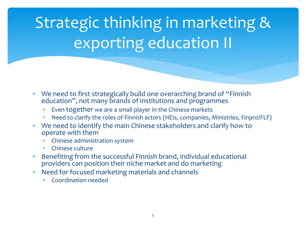 strategic thinking in marketing exporting 1