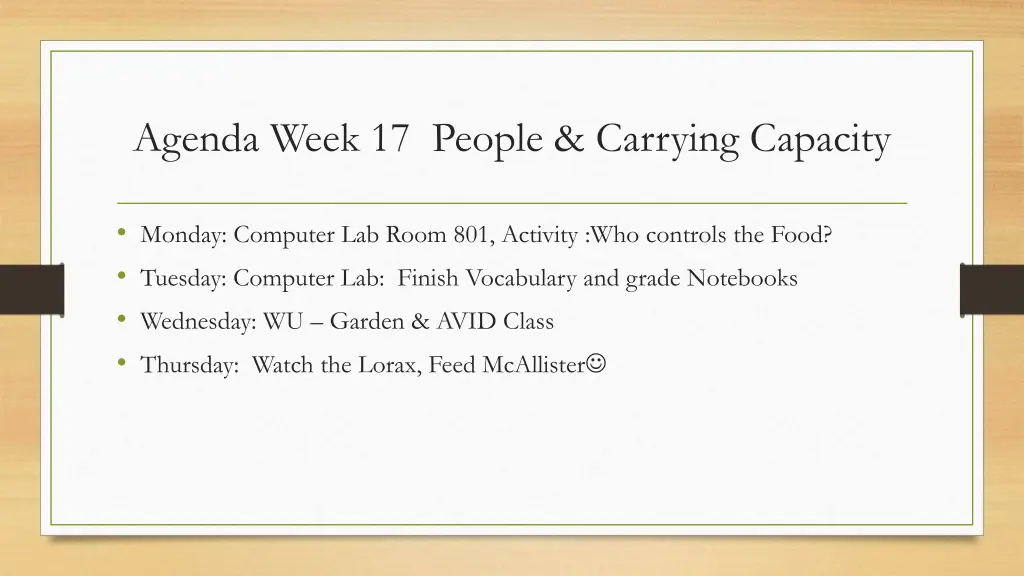 agenda week 17 people carrying capacity