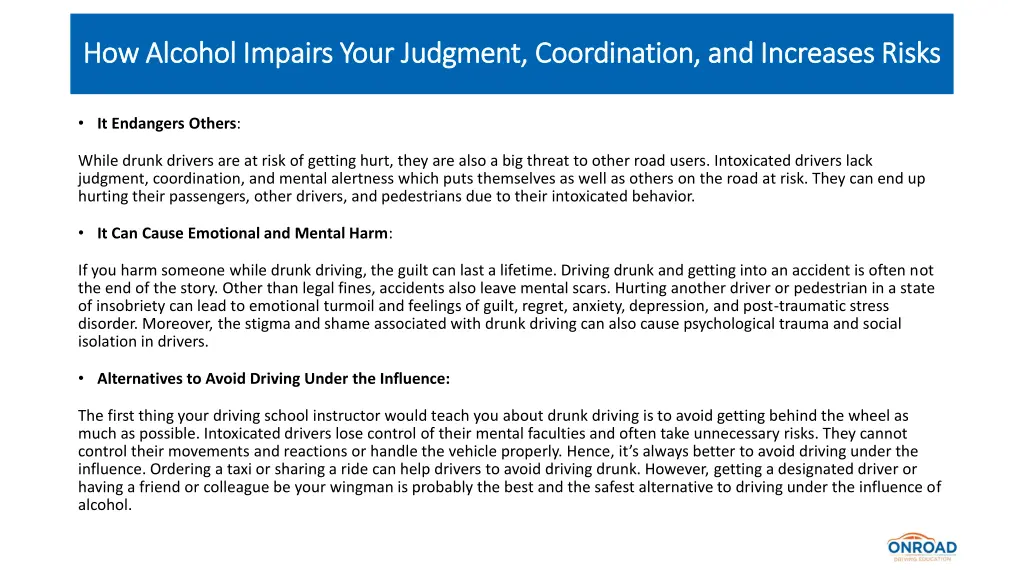 how alcohol impairs your judgment coordination 4