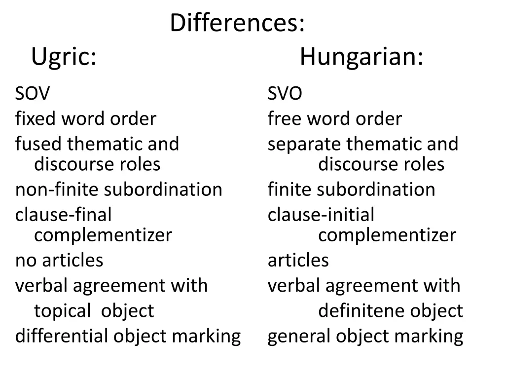 differences