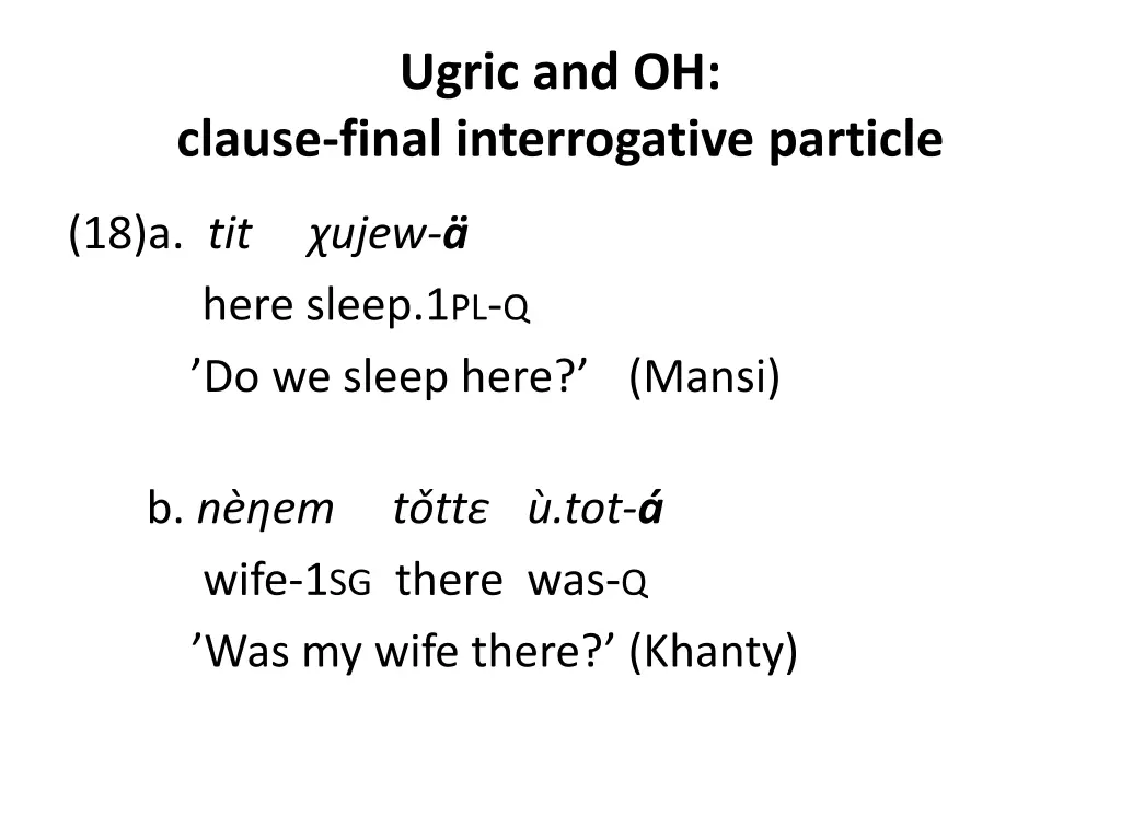 ugric and oh