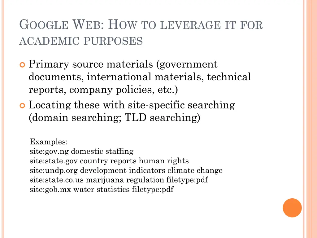 g oogle w eb h ow to leverage it for academic