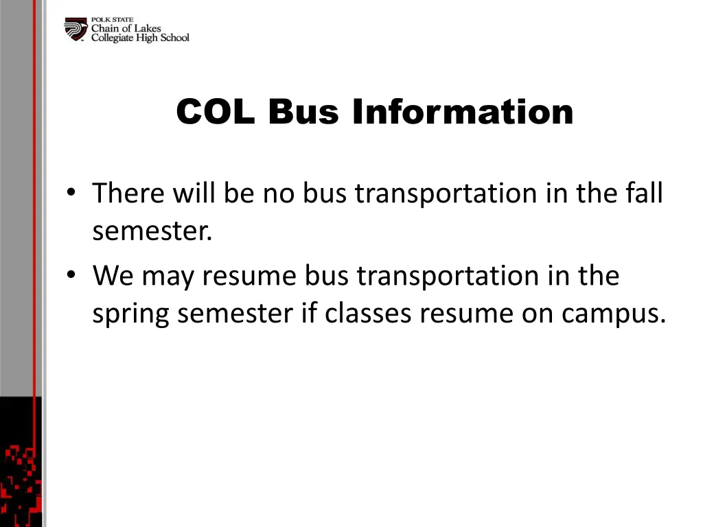 col bus information