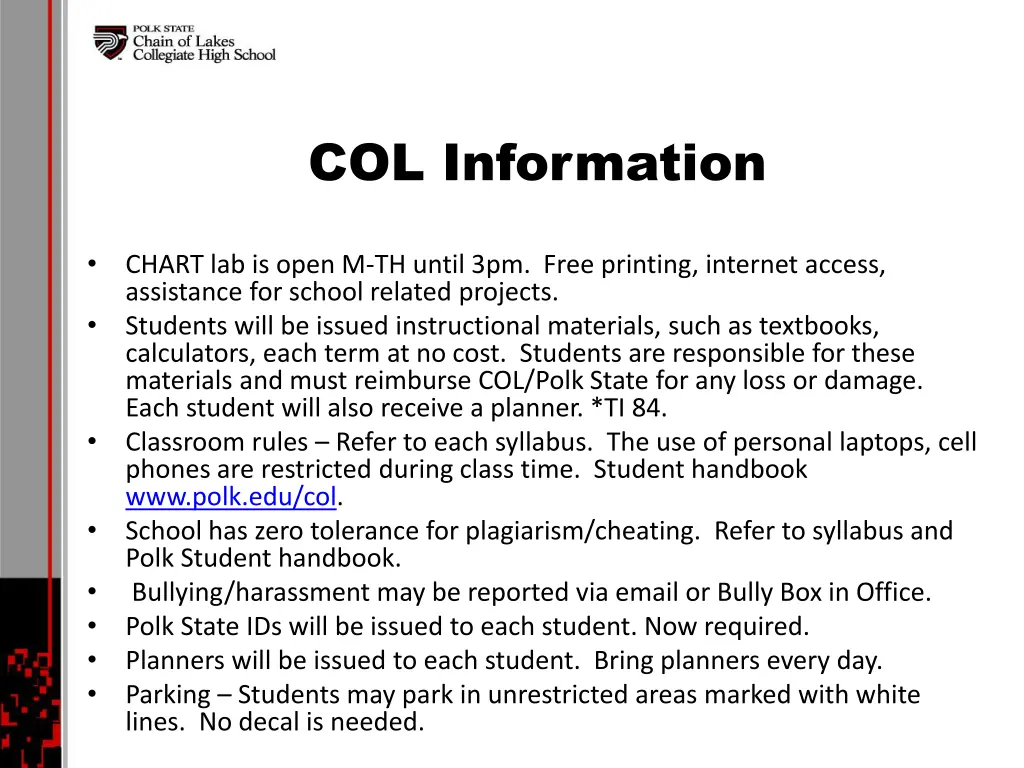 col information 1