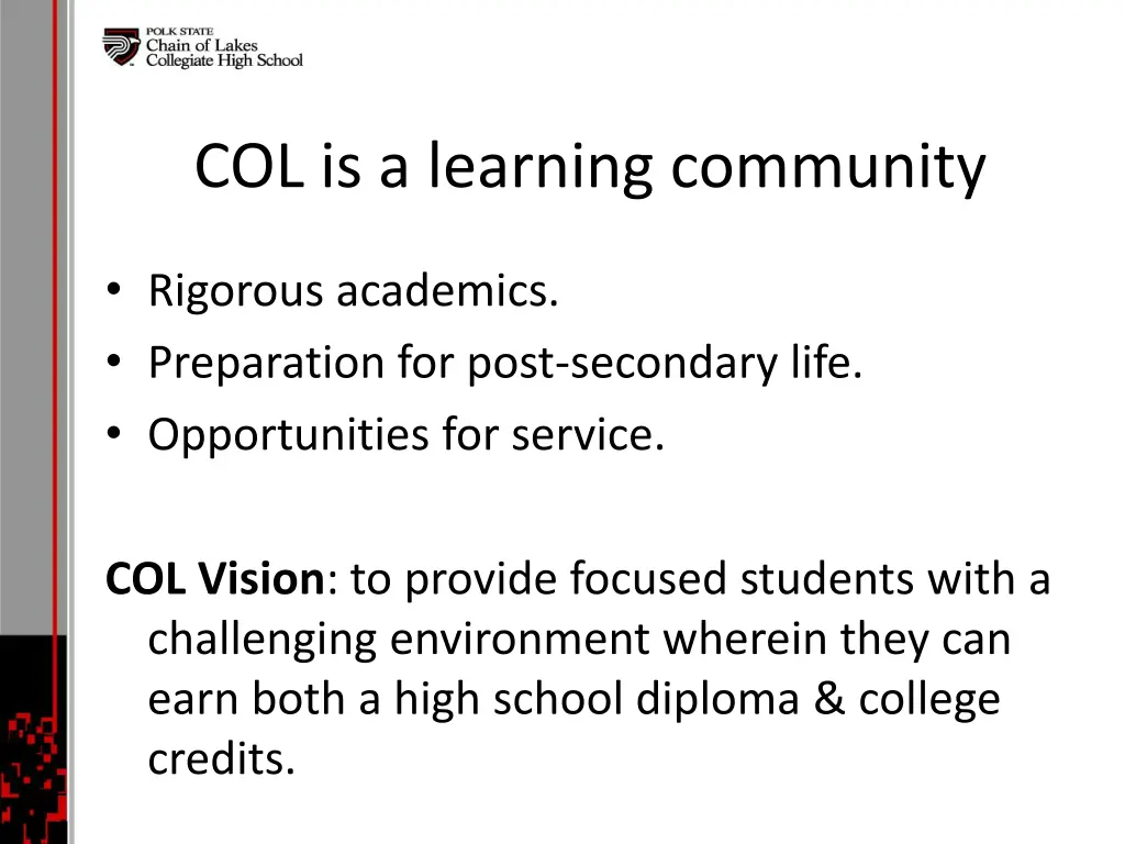 col is a learning community