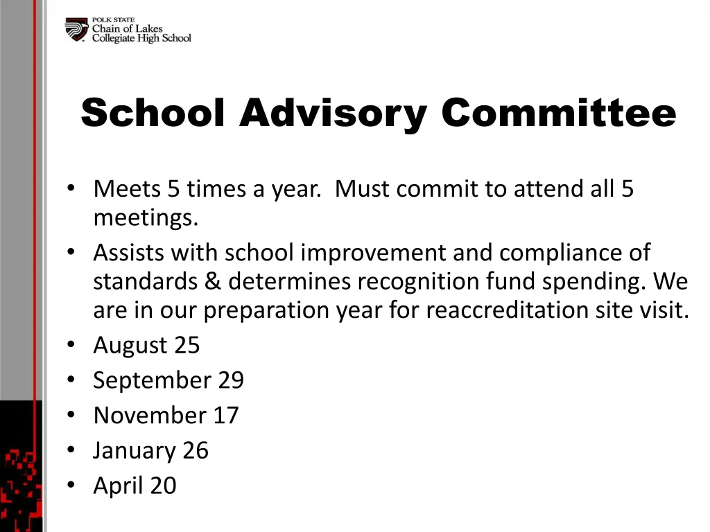 school advisory committee