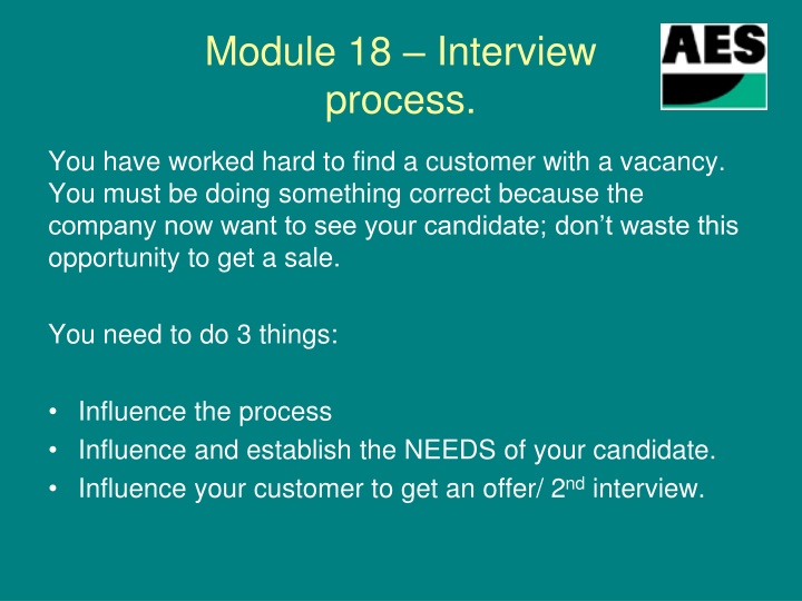 module 18 interview process