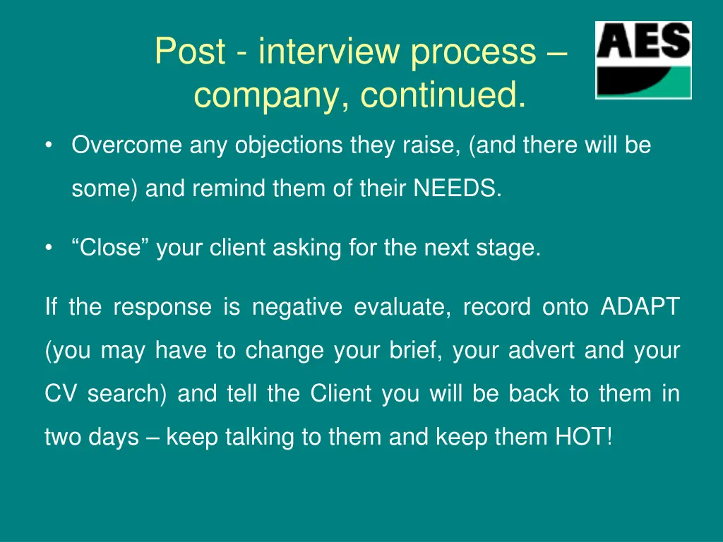 post interview process company continued 1