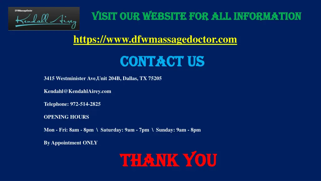 visit our website for all information visit