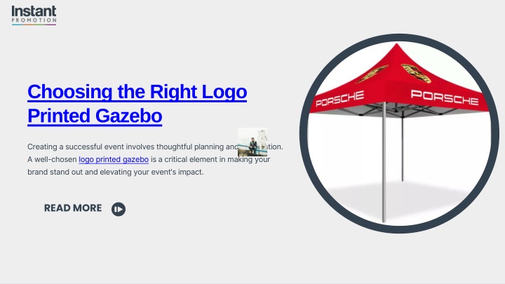 choosing the right logo printed gazebo