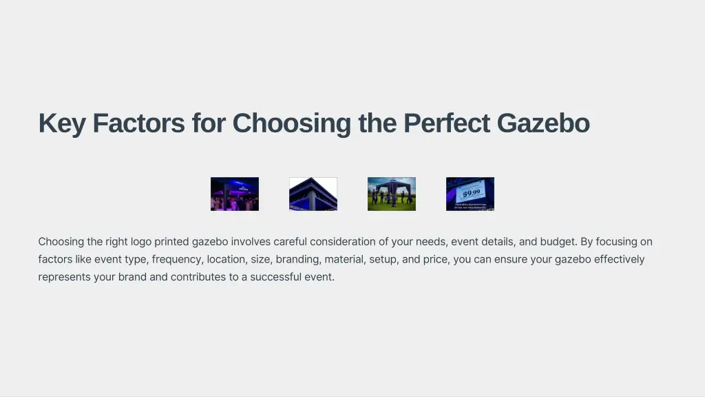 key factors for choosing the perfect gazebo