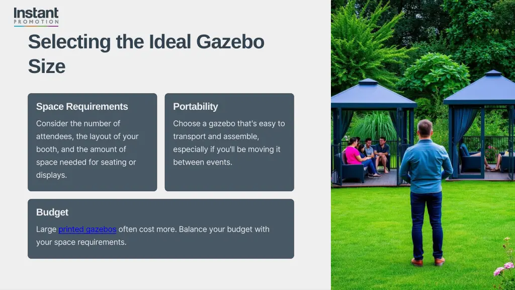 selecting the ideal gazebo size