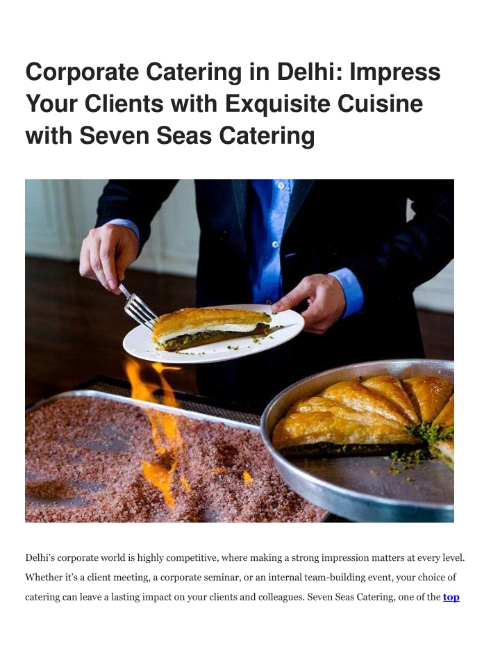 corporate catering in delhi impress your clients