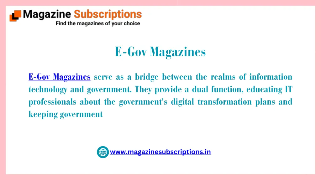 e gov magazines