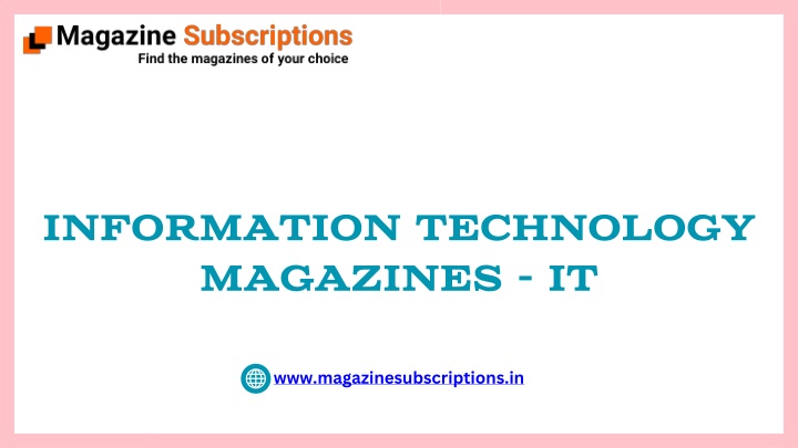 information technology magazines it