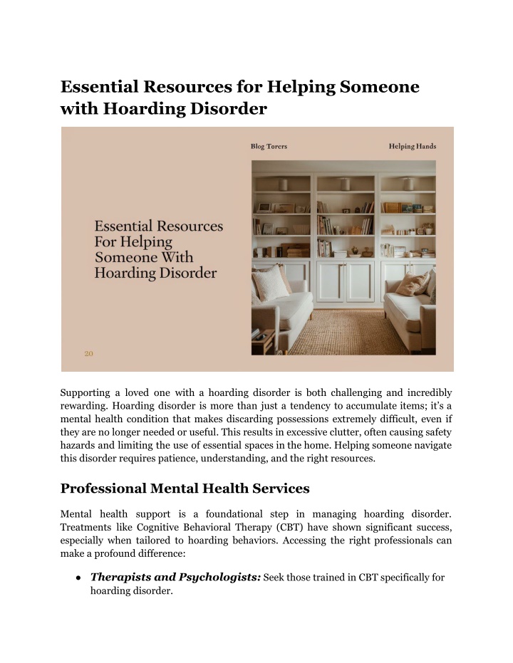 essential resources for helping someone with