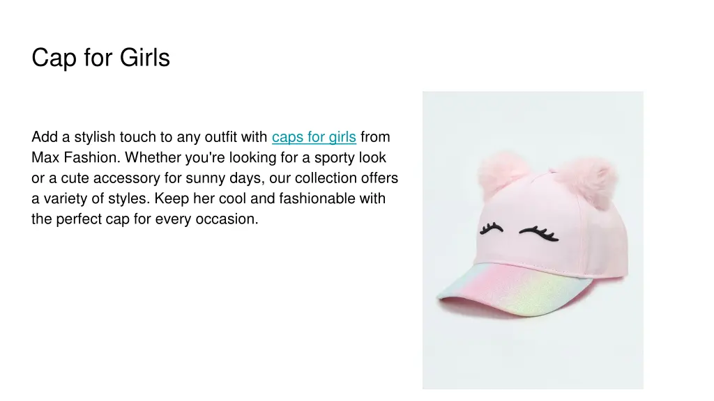 cap for girls