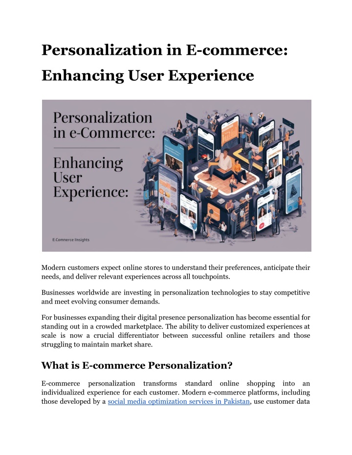 personalization in e commerce