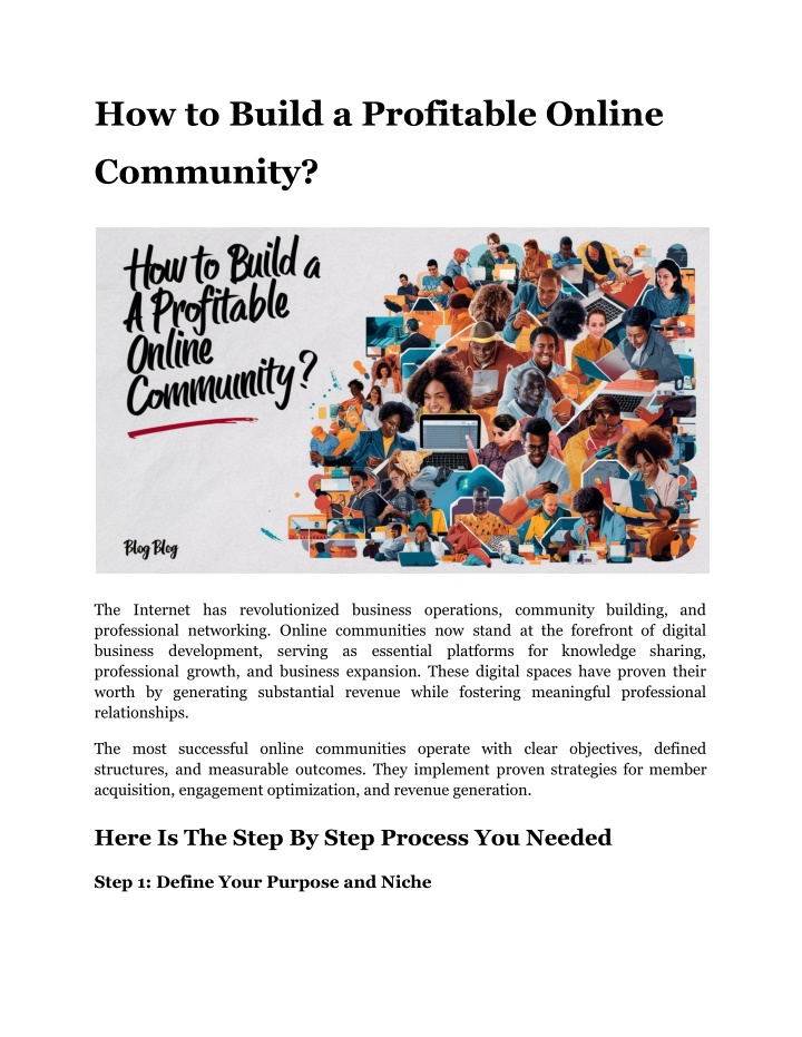 how to build a profitable online