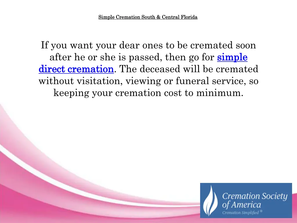 simple cremation south central florida simple