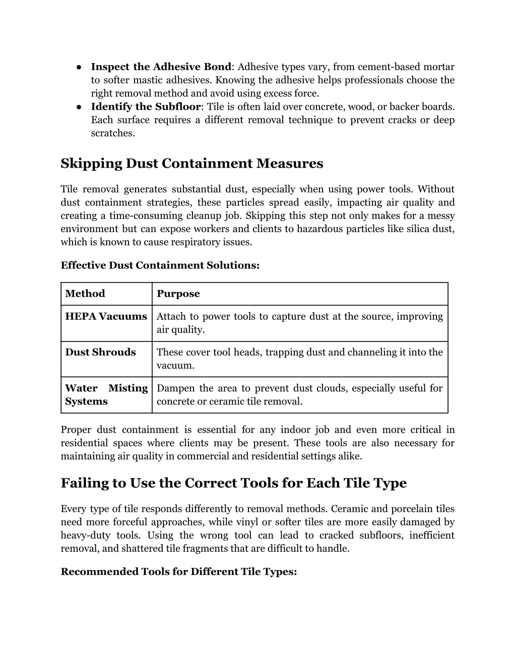 inspect the adhesive bond adhesive types vary