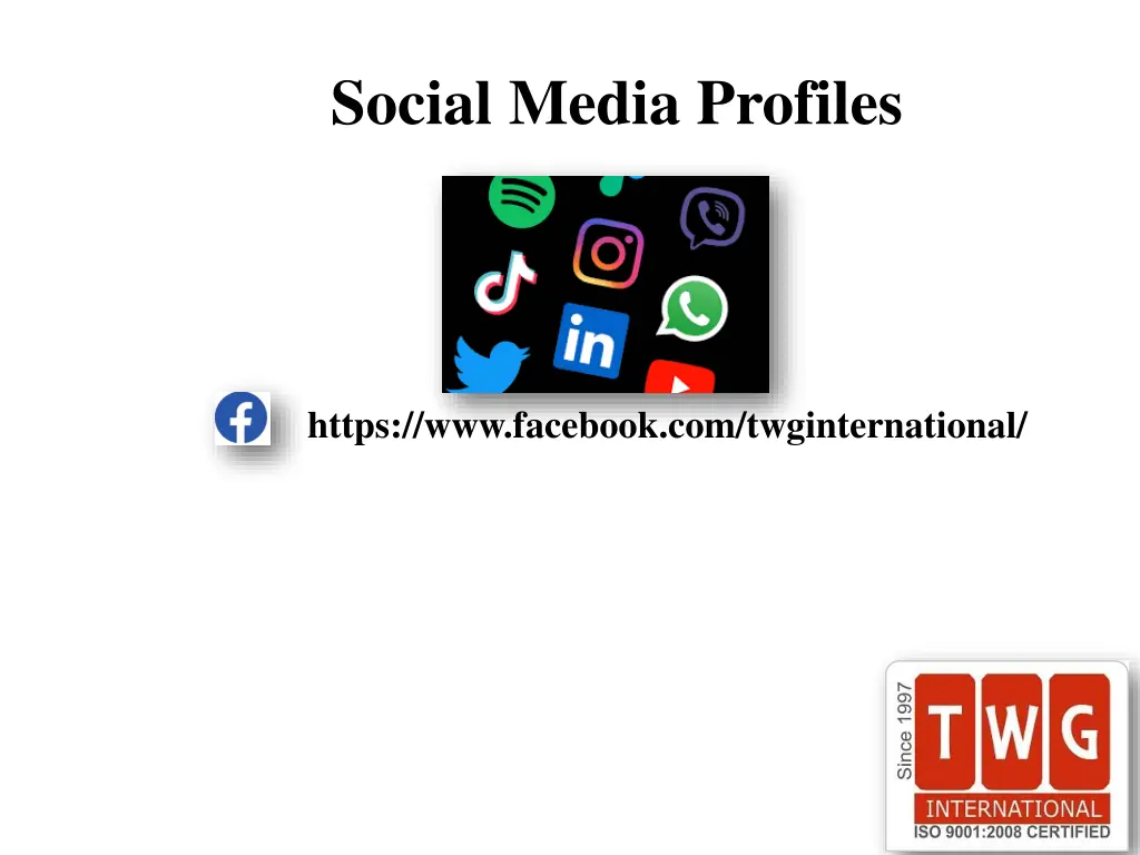 social media profiles