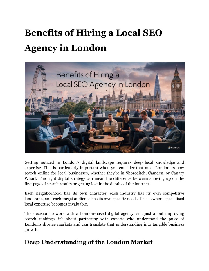 benefits of hiring a local seo