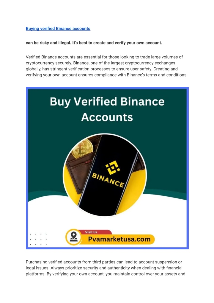 buying verified binance accounts