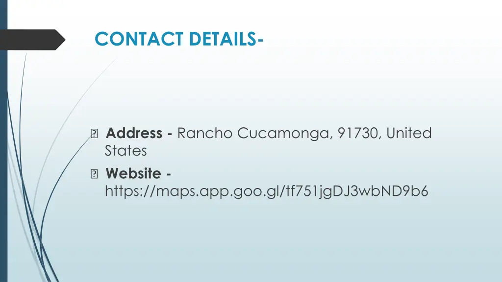 contact details