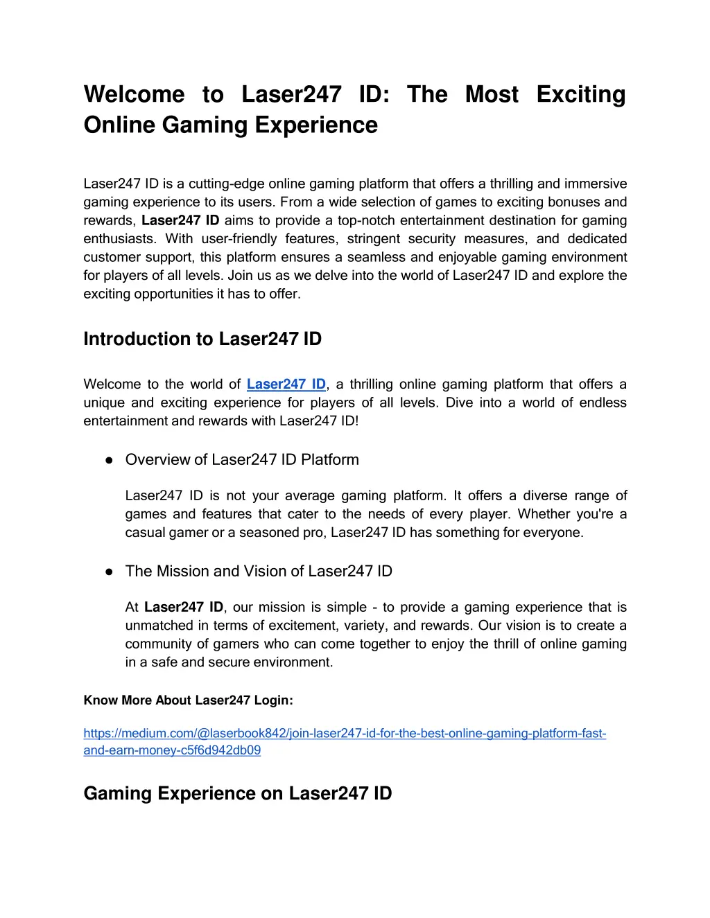 welcome to laser247 id the most exciting online