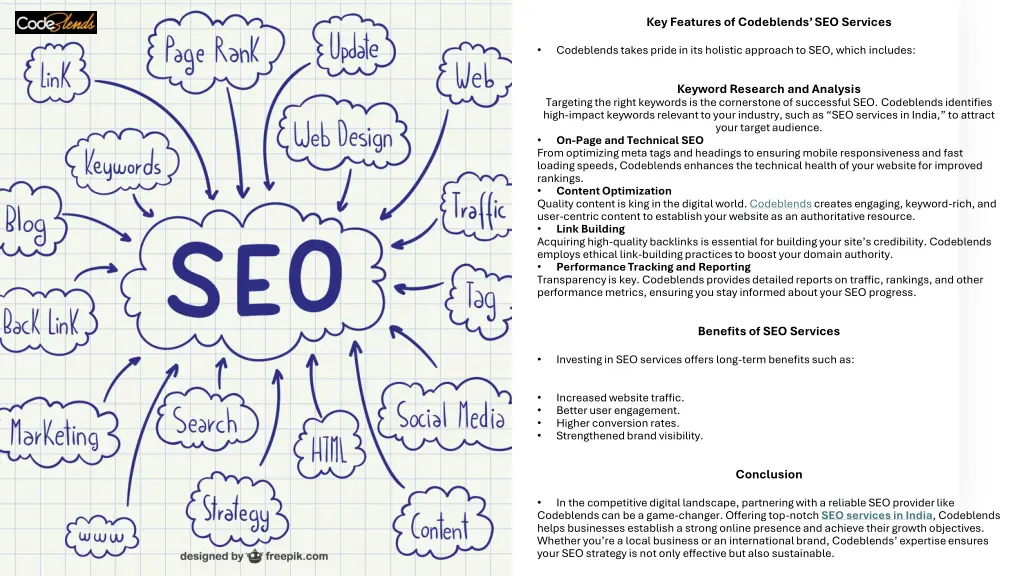 key features of codeblends seo services