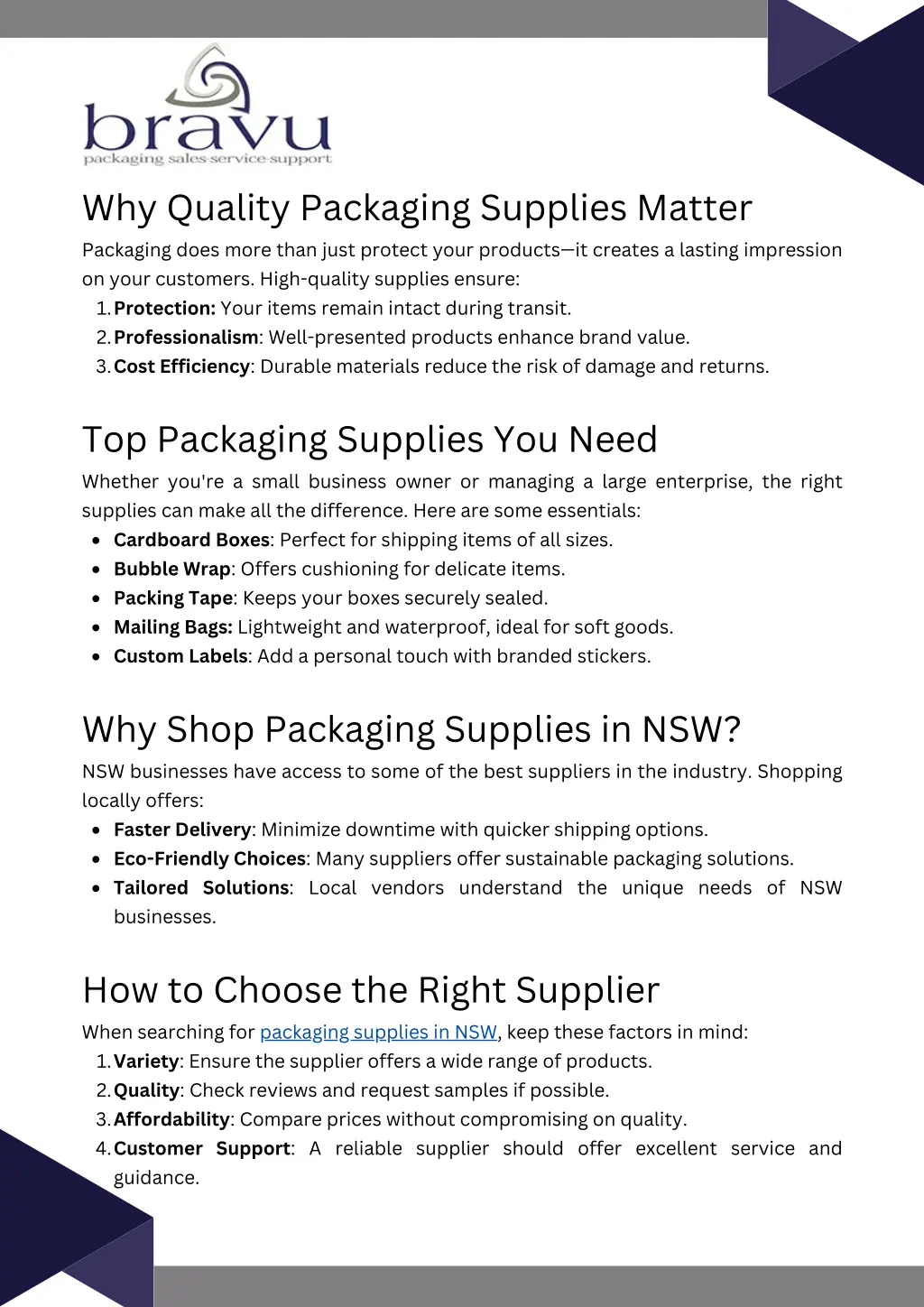 why quality packaging supplies matter packaging