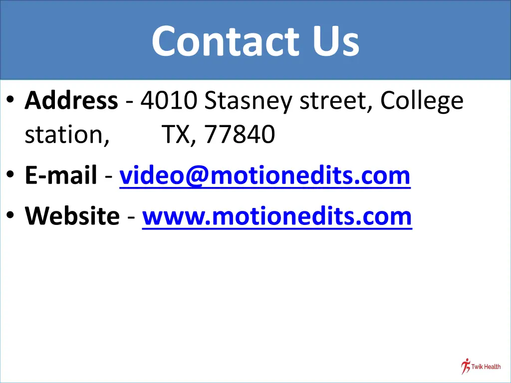 contact us