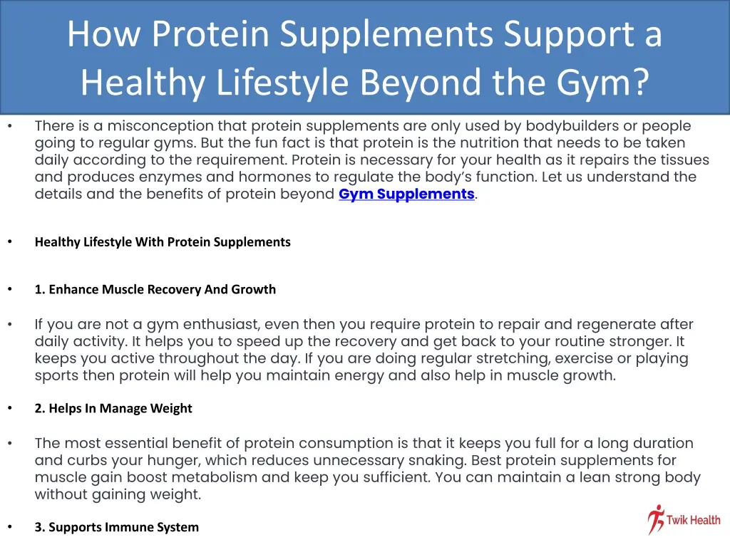 how protein supplements support a healthy 1