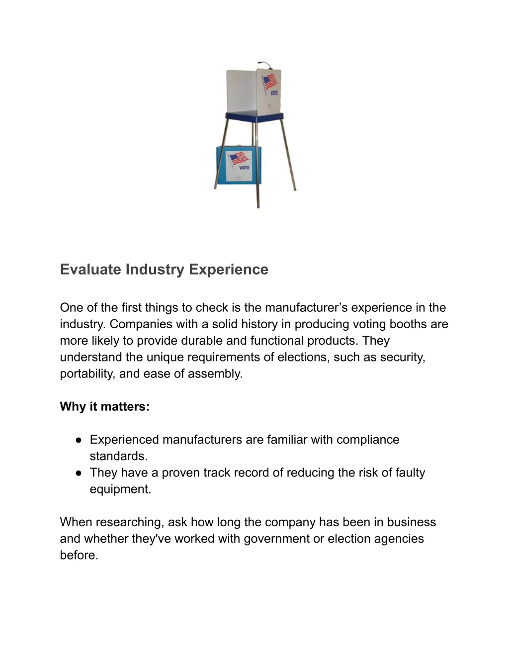 evaluate industry experience