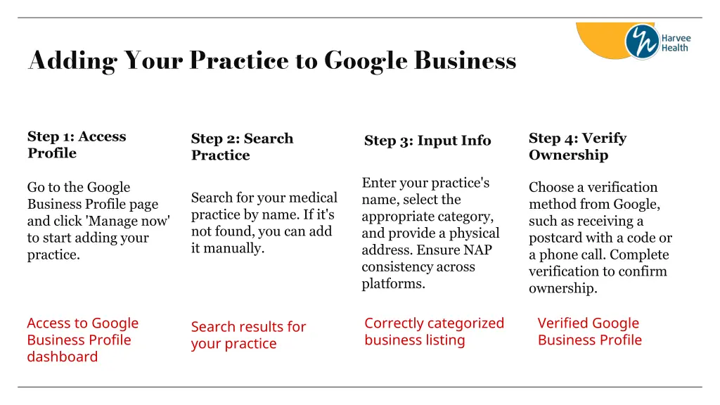 adding your practice to google business
