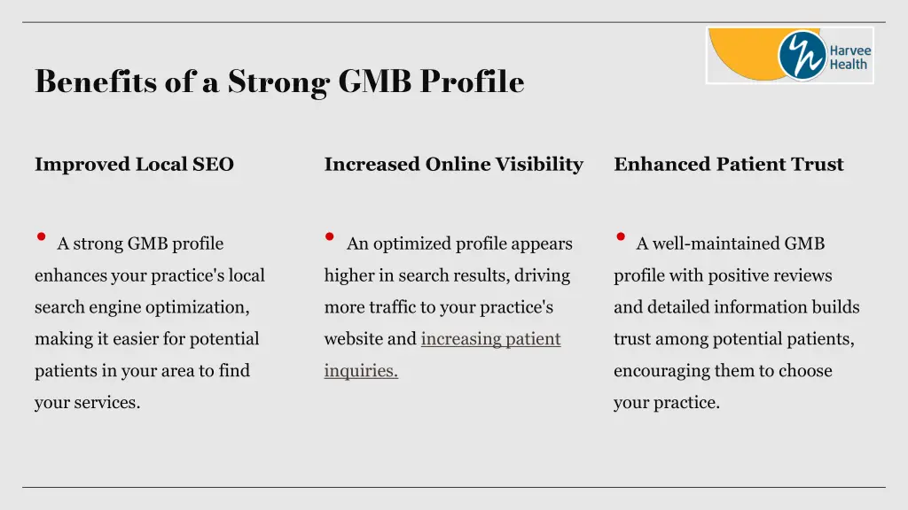 benefits of a strong gmb profile