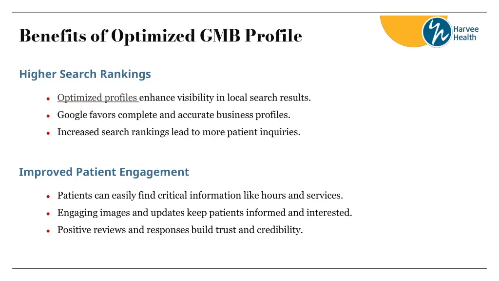benefits of optimized gmb profile